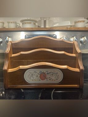 Vintage Rare International Marmalade Geese Wooden Letter Organizer